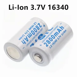 NEW CR123A RCR 123 ICR 16340 Battery 2800mAh 3.7V Safety Camera Rechargeable Battery Lithium Ion L70 Plus Charger