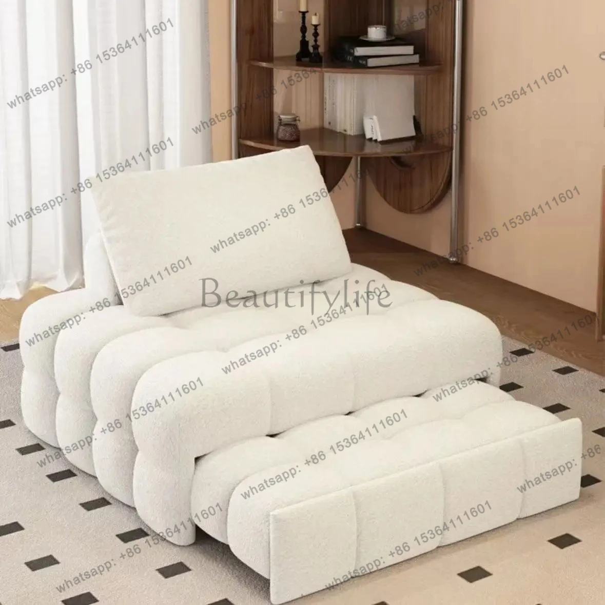Multifunctional two-in-one pull-out retractable single and double sofa bed folding dual-purpose small apartment living room