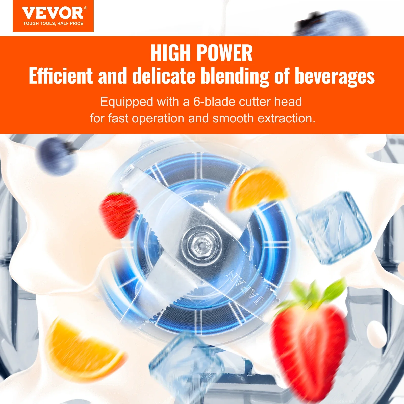 VEVOR 2L Smoothie Blender Commercial Grade Food Fruit Processor Mixer multifunzionale Make Shakes e Crush Technology per la casa