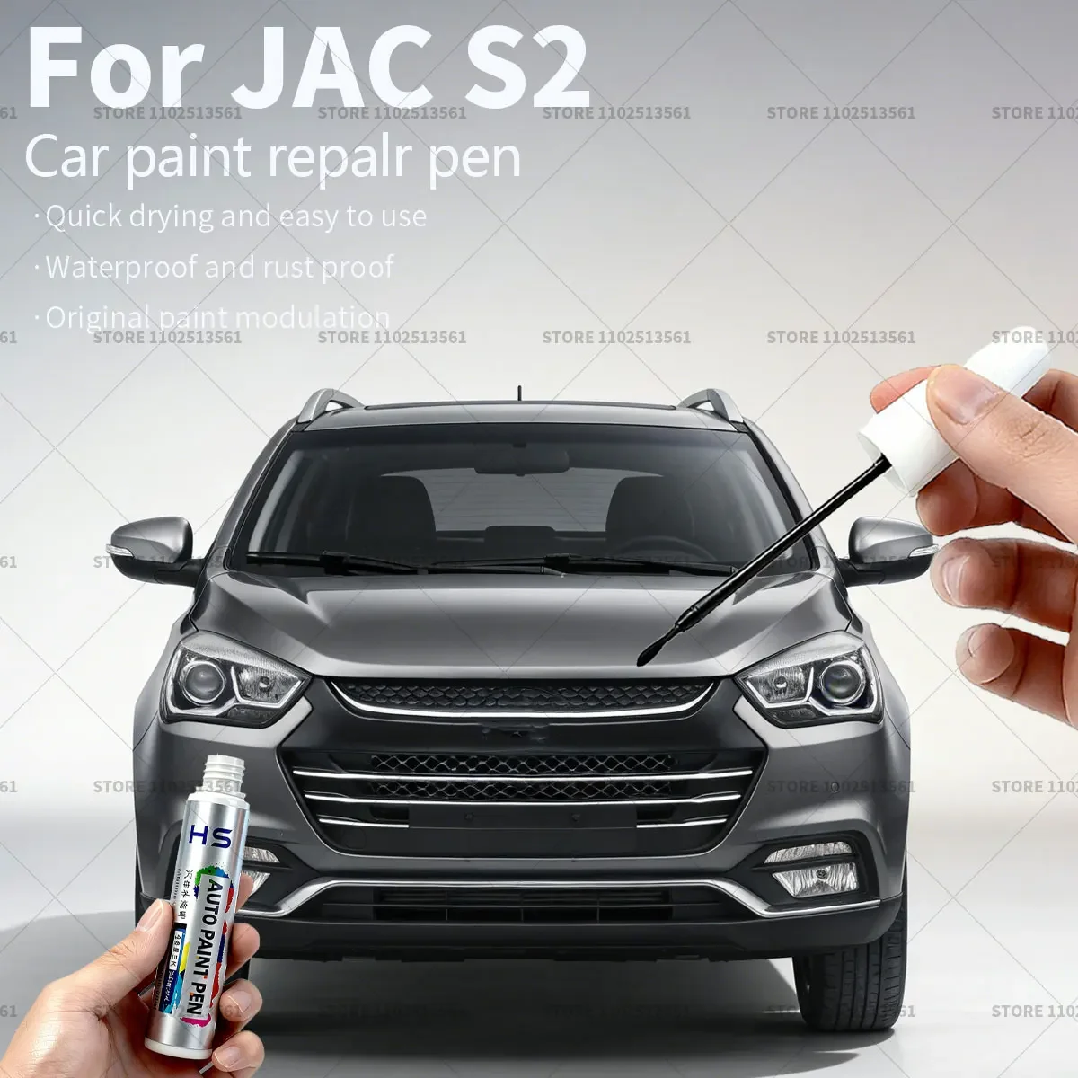 

Car Paint Repair Pen Paint Scratch Repair Accessories For JAC S2 Black Crystal silver Elegant White Lafite red Vitality Orange