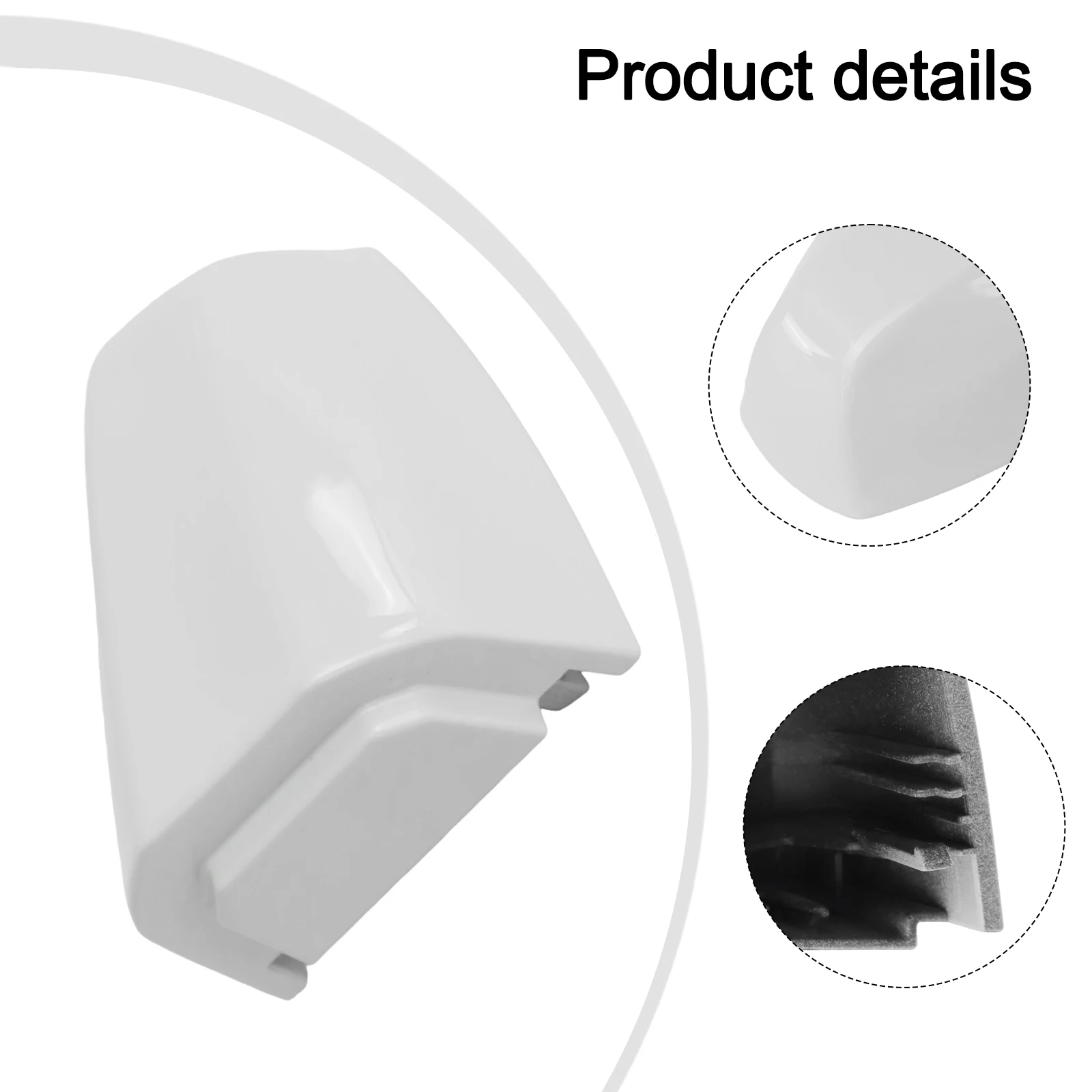 غطاء باب سهل التركيب، غطاء غطاء ما بعد البيع، غطاء مقبض الباب الأبيض متوافق مع 51217396544 #4