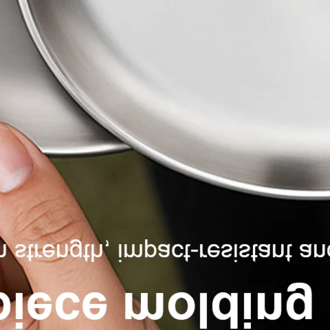 Titanium Purification Plate Portable Travel Tableware Anti-Fall Stackable Camping Tray Creative Home Dish Plate Camping Supplies