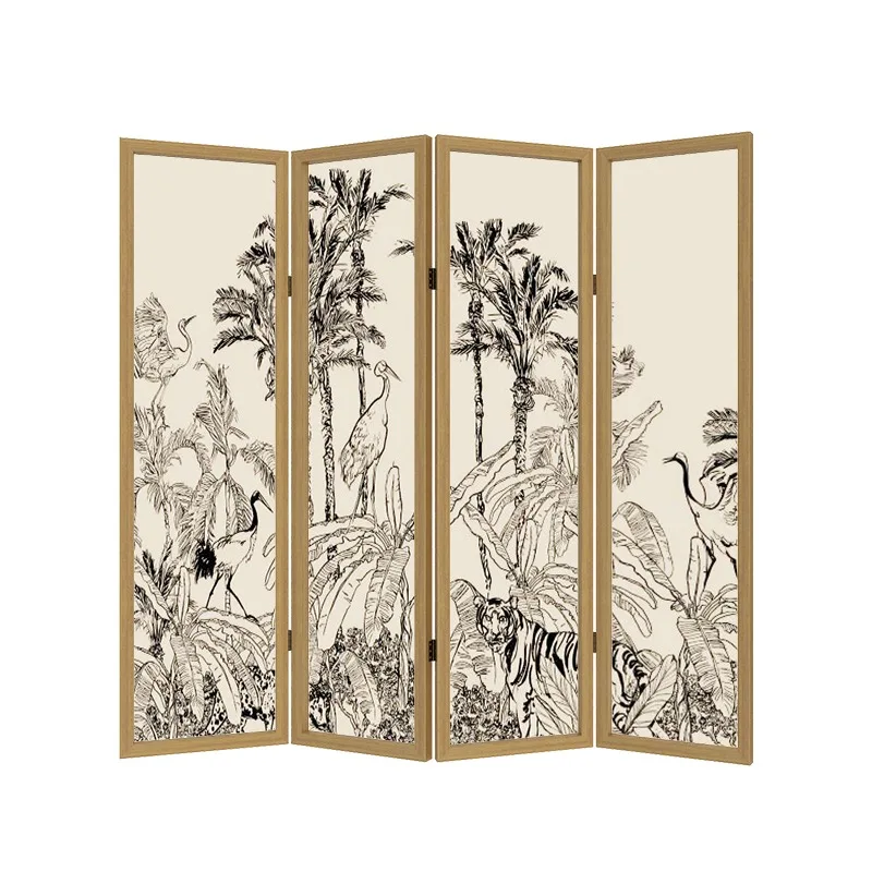 

French retro screen, partition living room folding, mobile bedroom, entrance decoration, occlusion