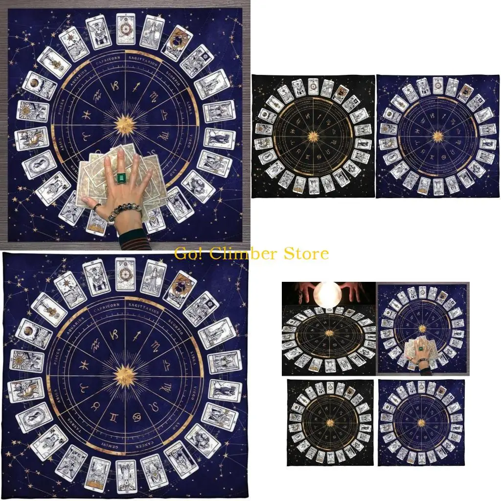 

Q84C Square Pendulum Divinations Mat Altar Tablecloth Board Game Card Pad Table Cloth Metaphysical Board Game Mat