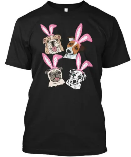 

Dogs Easter Bunny T-Shirt Made in the USA Size S to 5XL