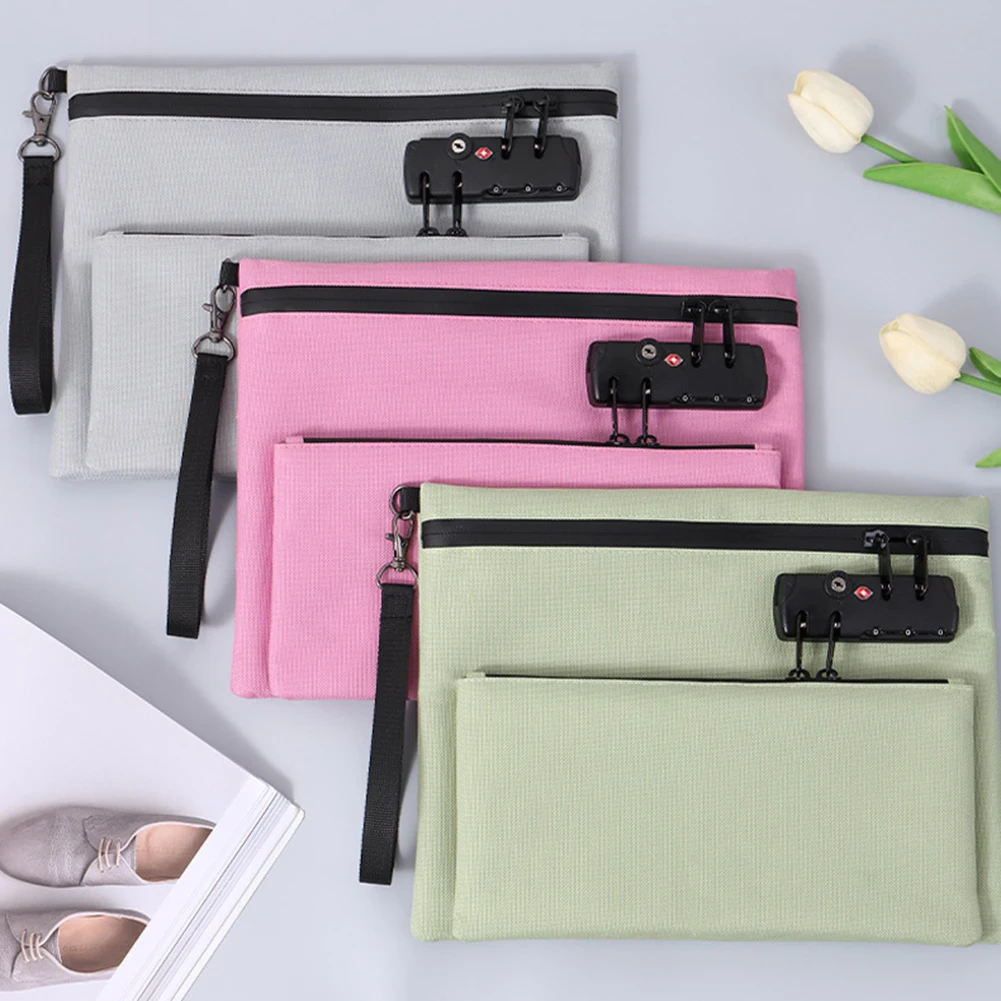 Men's Wallet with Combination Lock Men Coin Purse Travel Male Card Holder Wallets Zipper Money Coin Bag Certificates Organiser