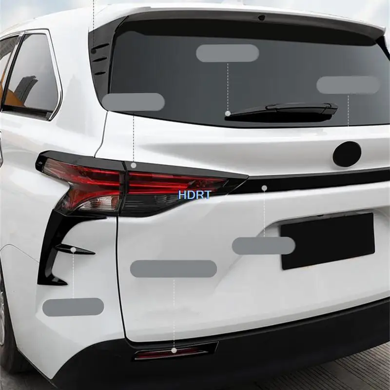 Accessories Car Black Door Edge Rear View Mirror Front Bumper Grille Tail Gate Trunk Trim Strip For Toyota Sienna/Granvia 2021 +