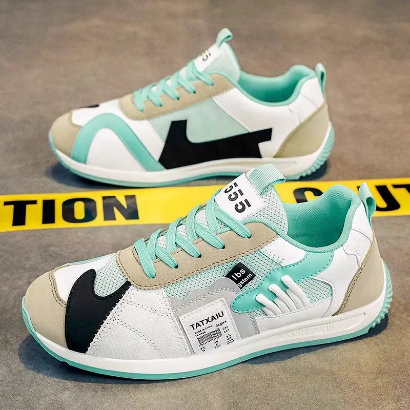 

Men's Summer Breathable Shoes Lightweight Casual Sports Outdoor Shoes Lace Up Flat Shoes