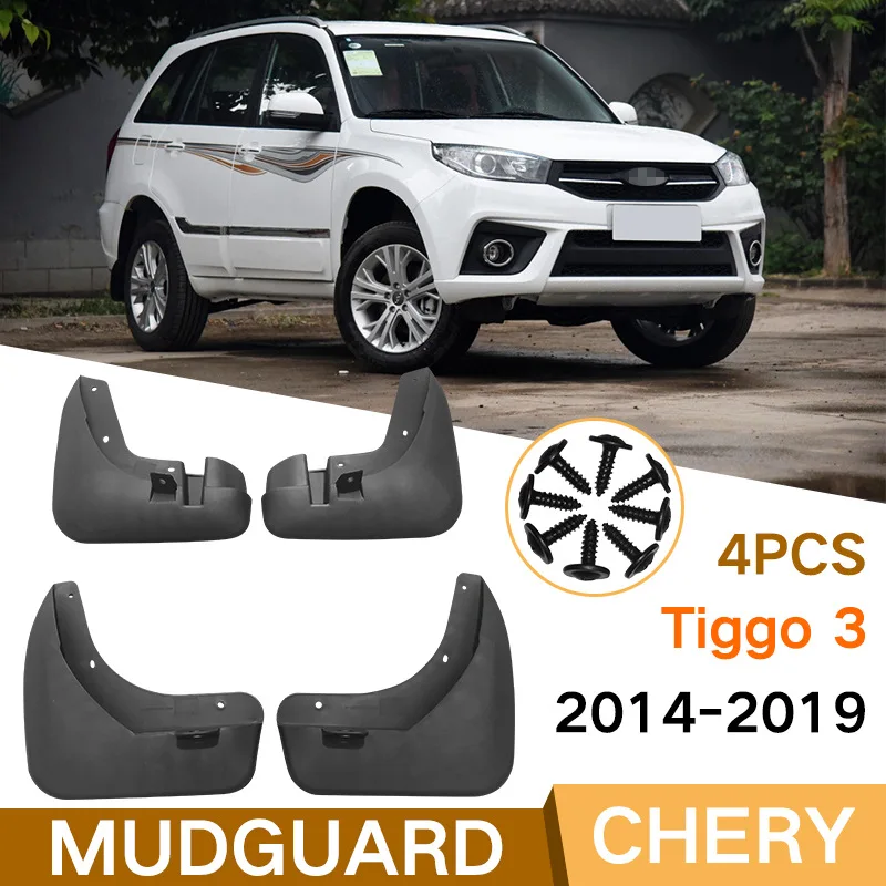 

For Chery Tiggo3 2014-2019 Car Molded Mud Flaps Splash Guards Mudguards Front Rear Styling Front Rear Car Accessories