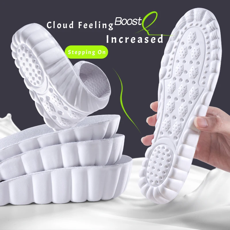 1.5-3.5cm Height Increase Insoles for Women Men Memory Foam Shoes Sole Pad Breathable Shock Absorption Feet Care Cushion Insoles