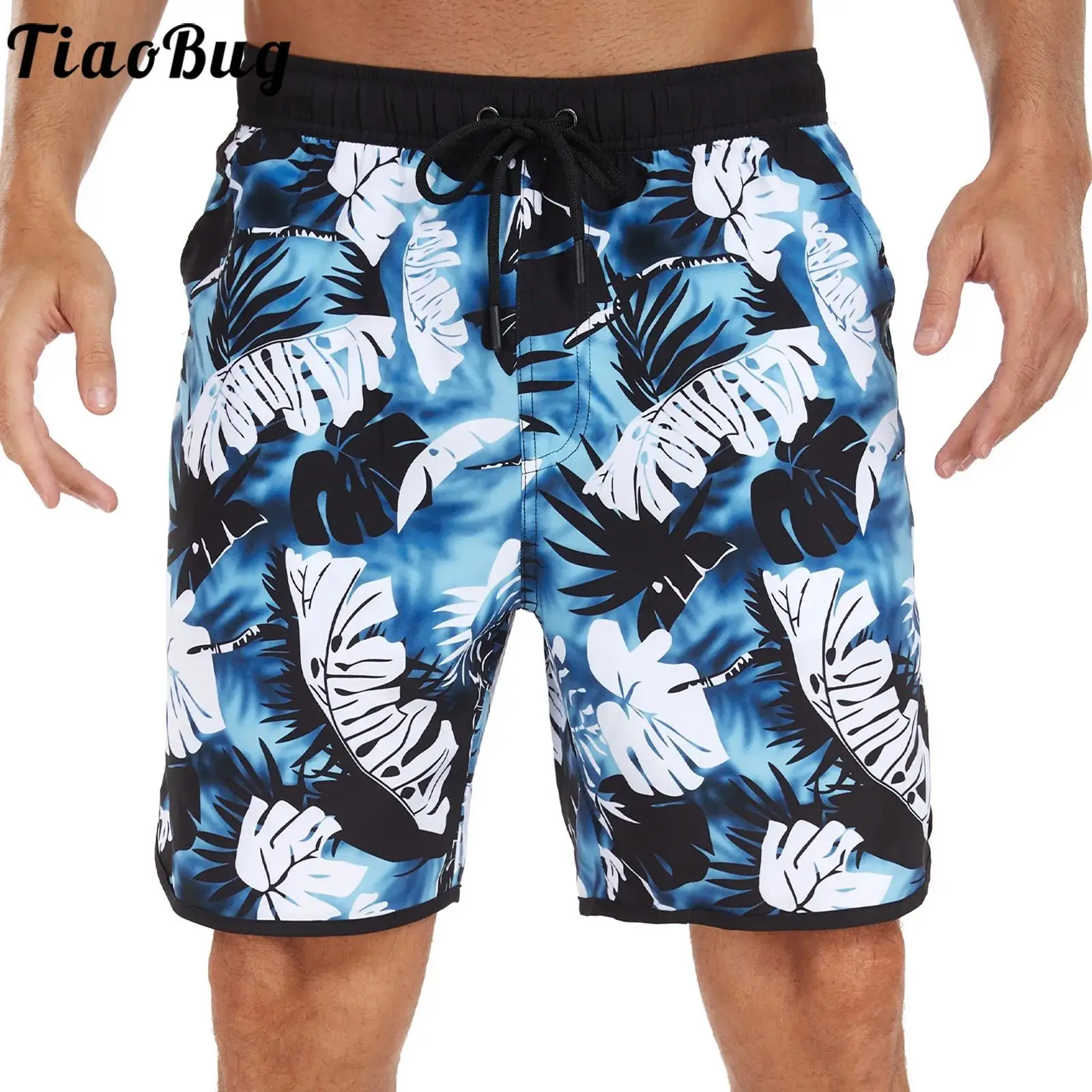 

Summer Casual Swim Trunks Shorts Men Swimming Surfing Beachwear Quick-Drying Swim Shorts with Pockets Daily Traveling Shorts