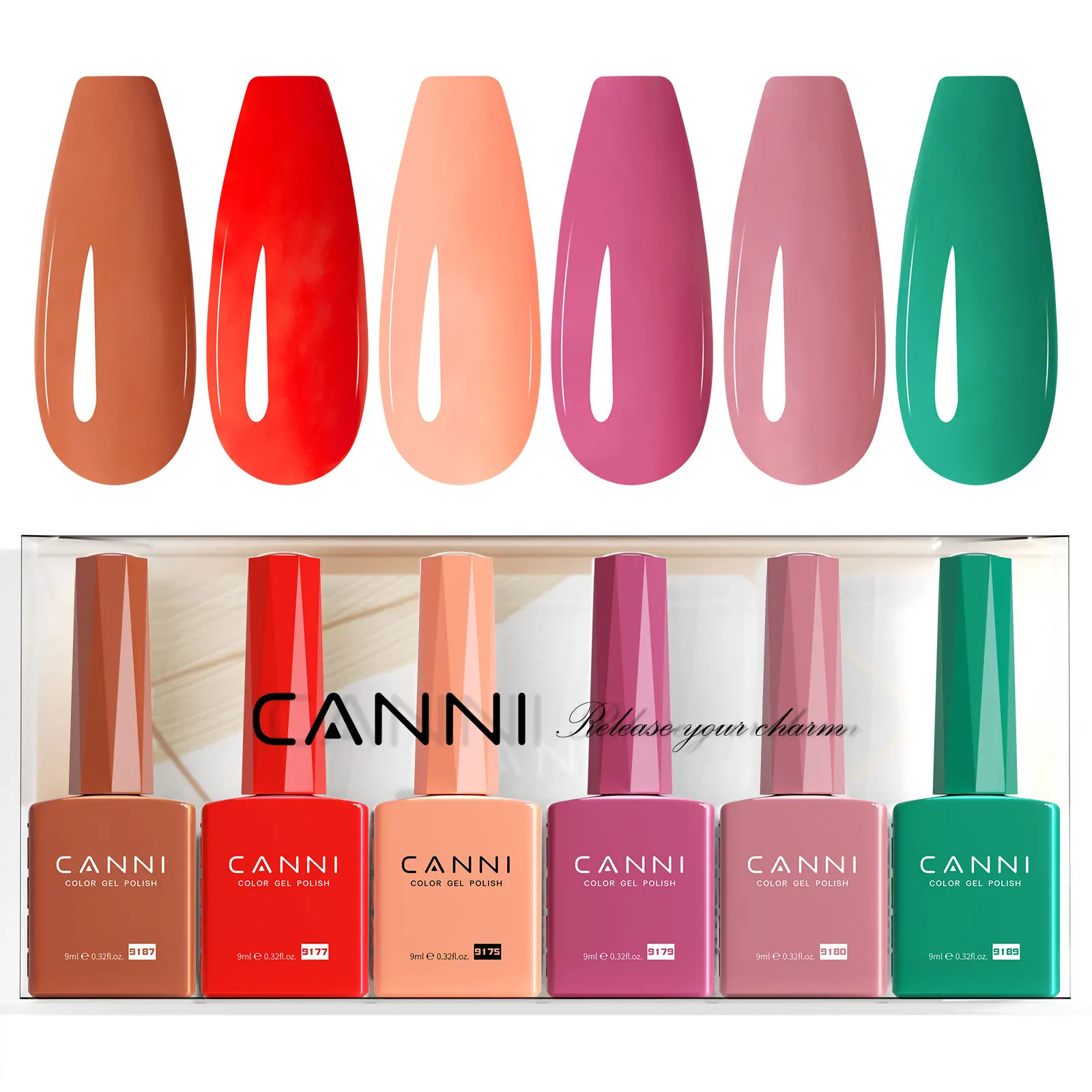 9ml*6 Stück CANNI TPO-FREIES Nagel-Gel-Lack-Set Nude Pink Farbe Soak-Off UV LED Gel Semi-Permanent Langanhaltende Maniküre DIY Gel-Set – Detail 17
