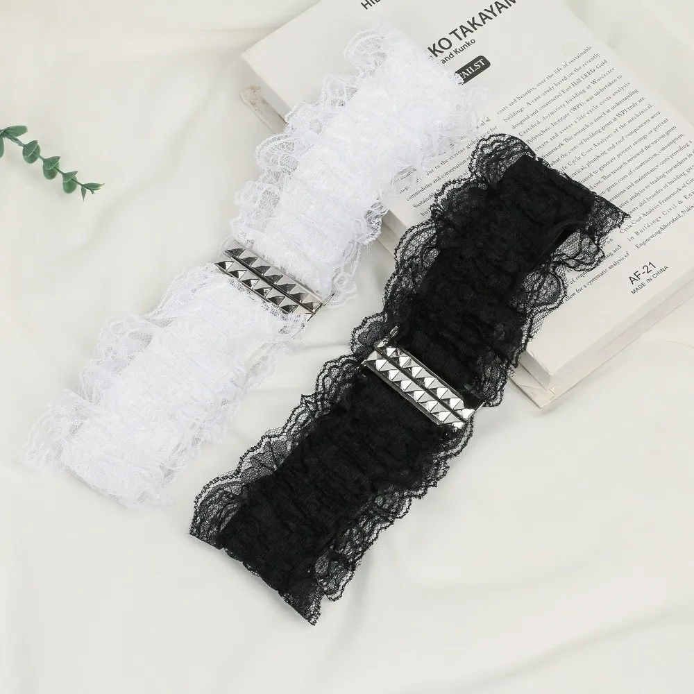 Elegant Versatile Lace Waist Belt Solid Color Elastic Girdle Belts 6cm Width Dresses Waistband for Women