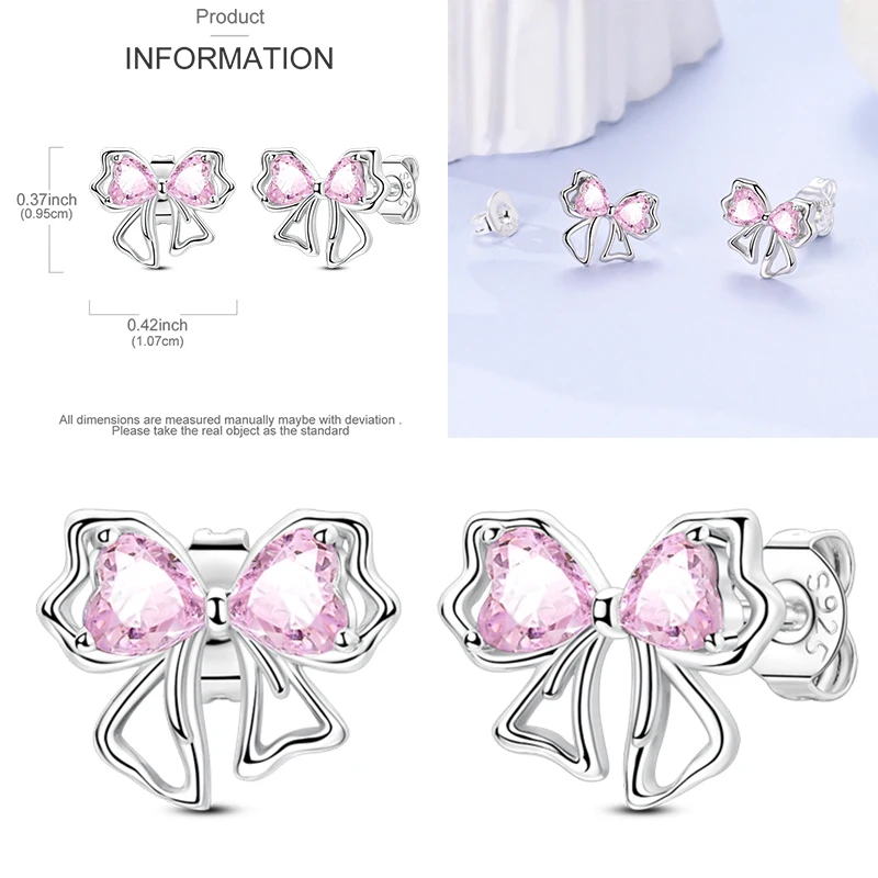 925 Sterling Silber Ohrstecker Kirsche Delfin Avocado Schmetterling Biene Blume Feder Bunter Schmuck Geschenk für Frauen Mädchen – Detail 26
