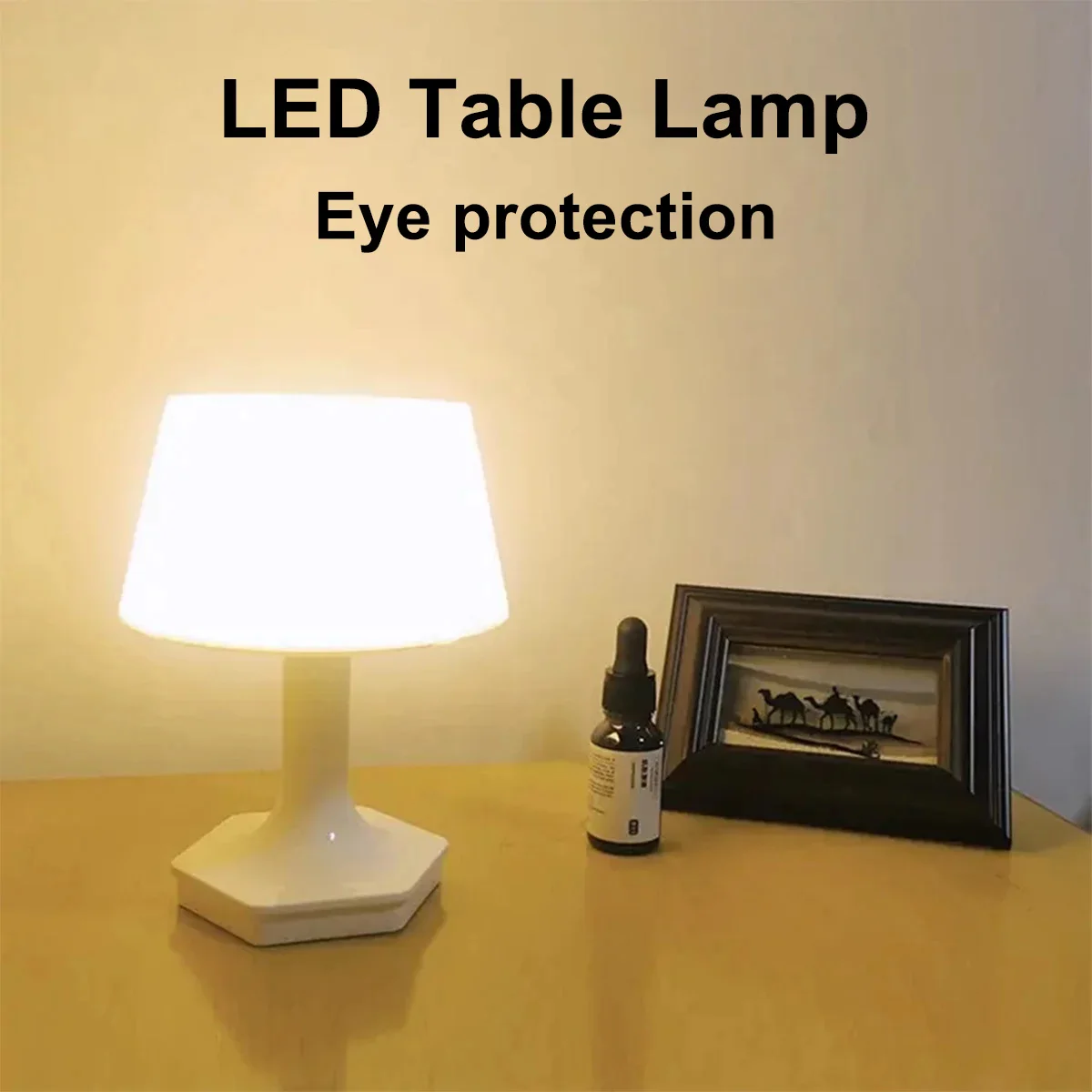 LED Table Lamp USB Rechargeable Bedside Lamp Eye Protection Bedroom Reading Light Desk Lamp Study Table Lamp Office Night Light