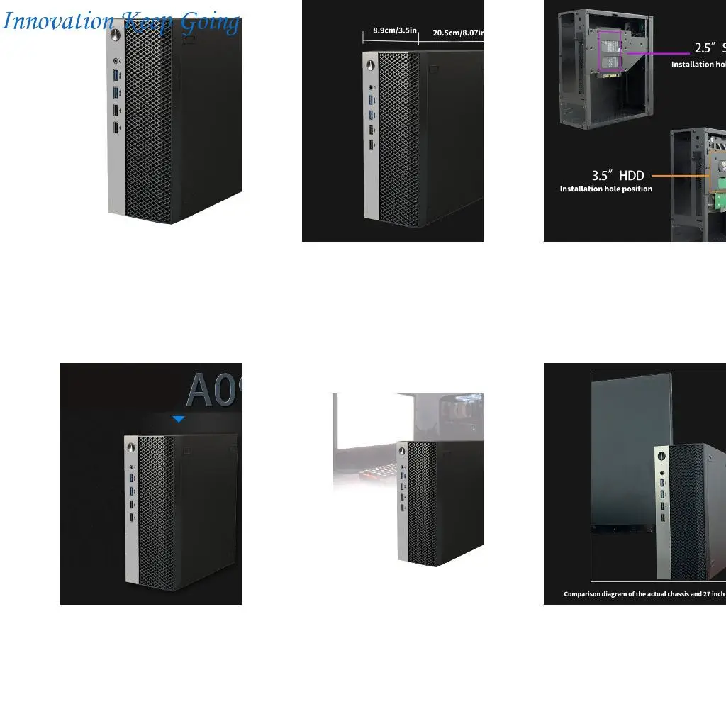 E65C Small Form Factor Case Steel Vertical Horizontal Placement For Tight Workspaces