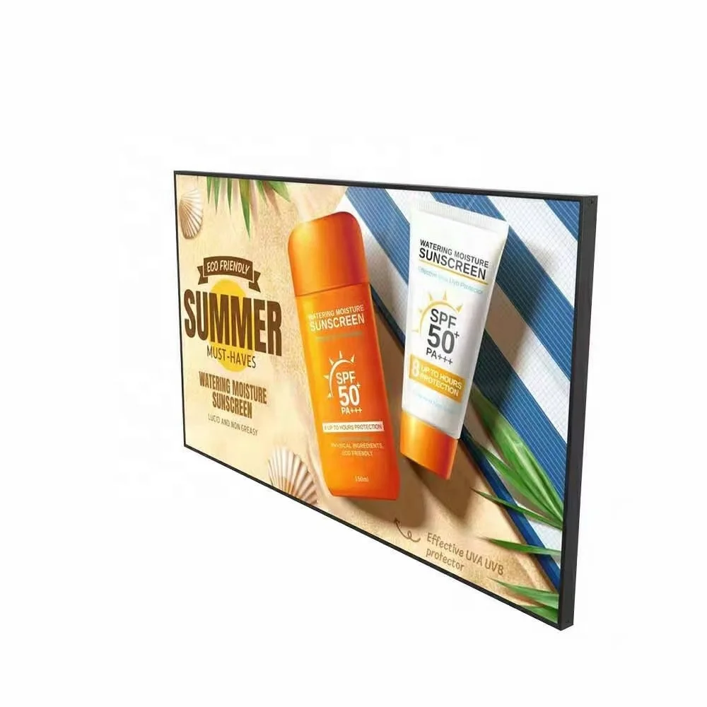 High Brightness 2500 Nits Ultra Thin 55 Inch LCD Display Digital Signage Player for Shopping Retail Store Elevator Pro