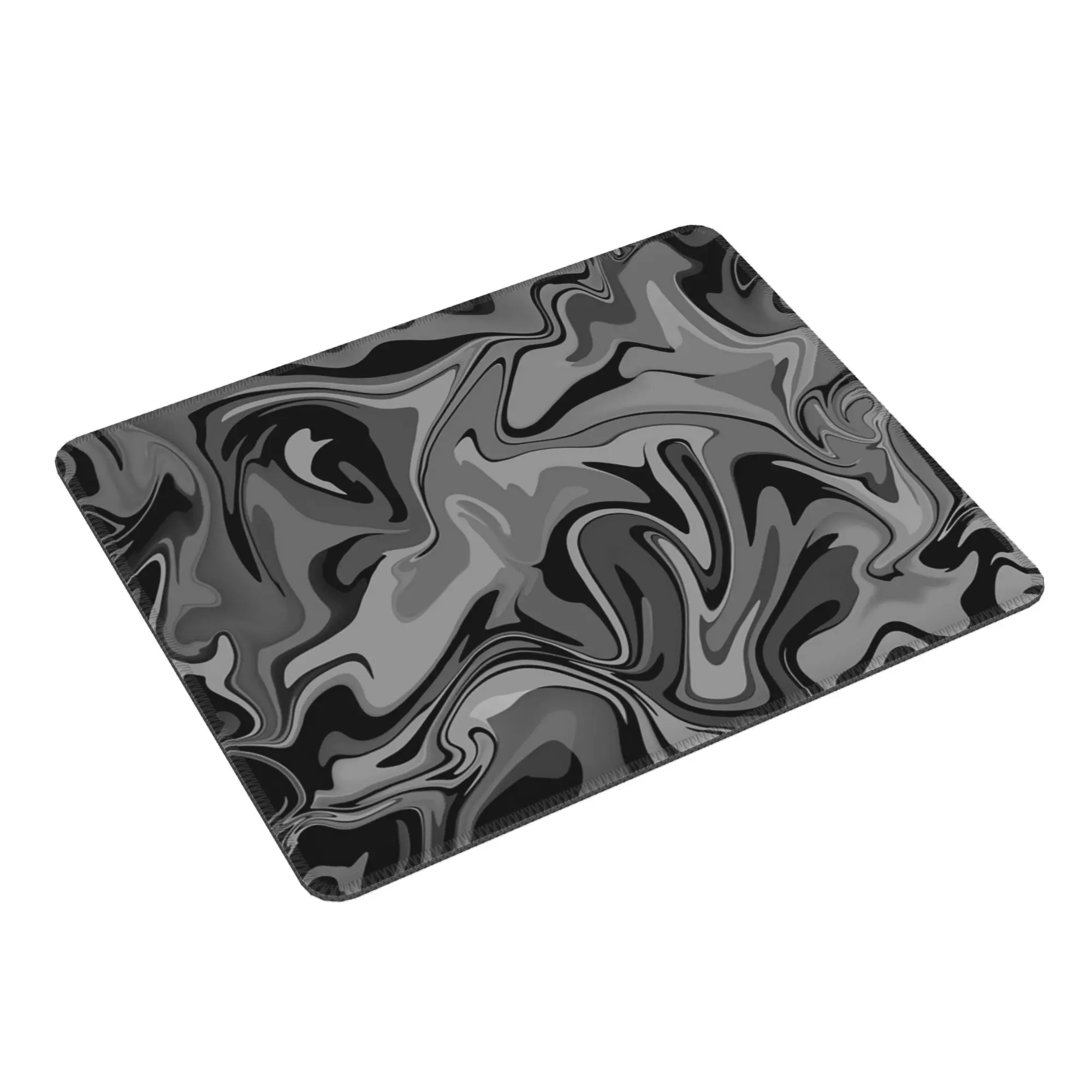 Abstract Black Grey And White Liquid Swirl Mouse Pad Computer Keyboard Mouse Mat Gaming PC Laptop Desk Mat Office Table Mats