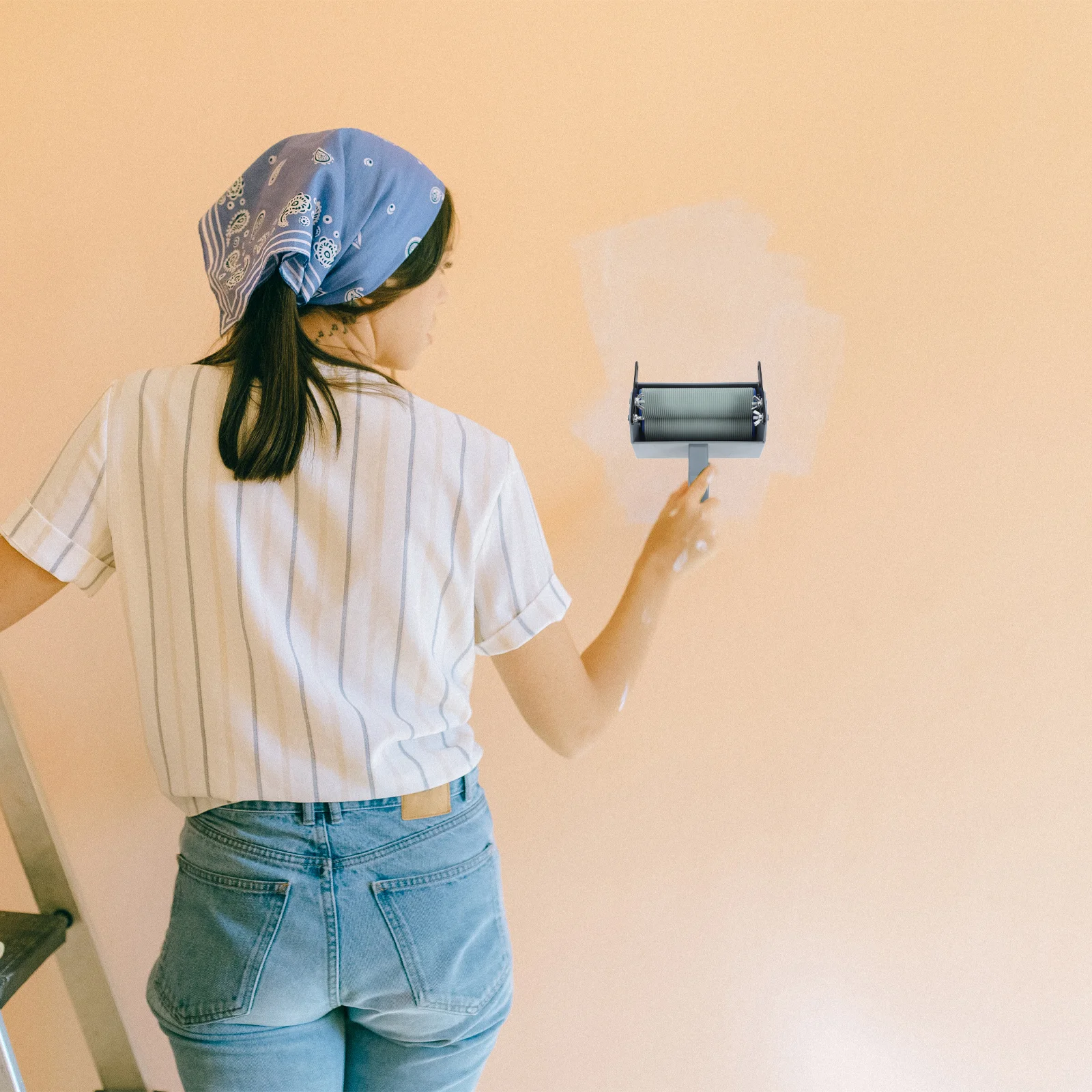 

Durable Green Plastic DIY Wall Decoration Painting Machine 5 Inch Roller Brush Easy to Use Reusable DIY Painting Machine