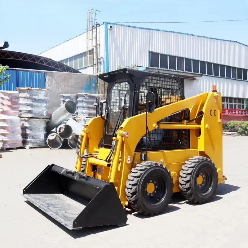 Mini Skid Steer Loader Hydraulic Compact Equipment with Quick Hitch Attachments for Agriculture Construction and Gardening