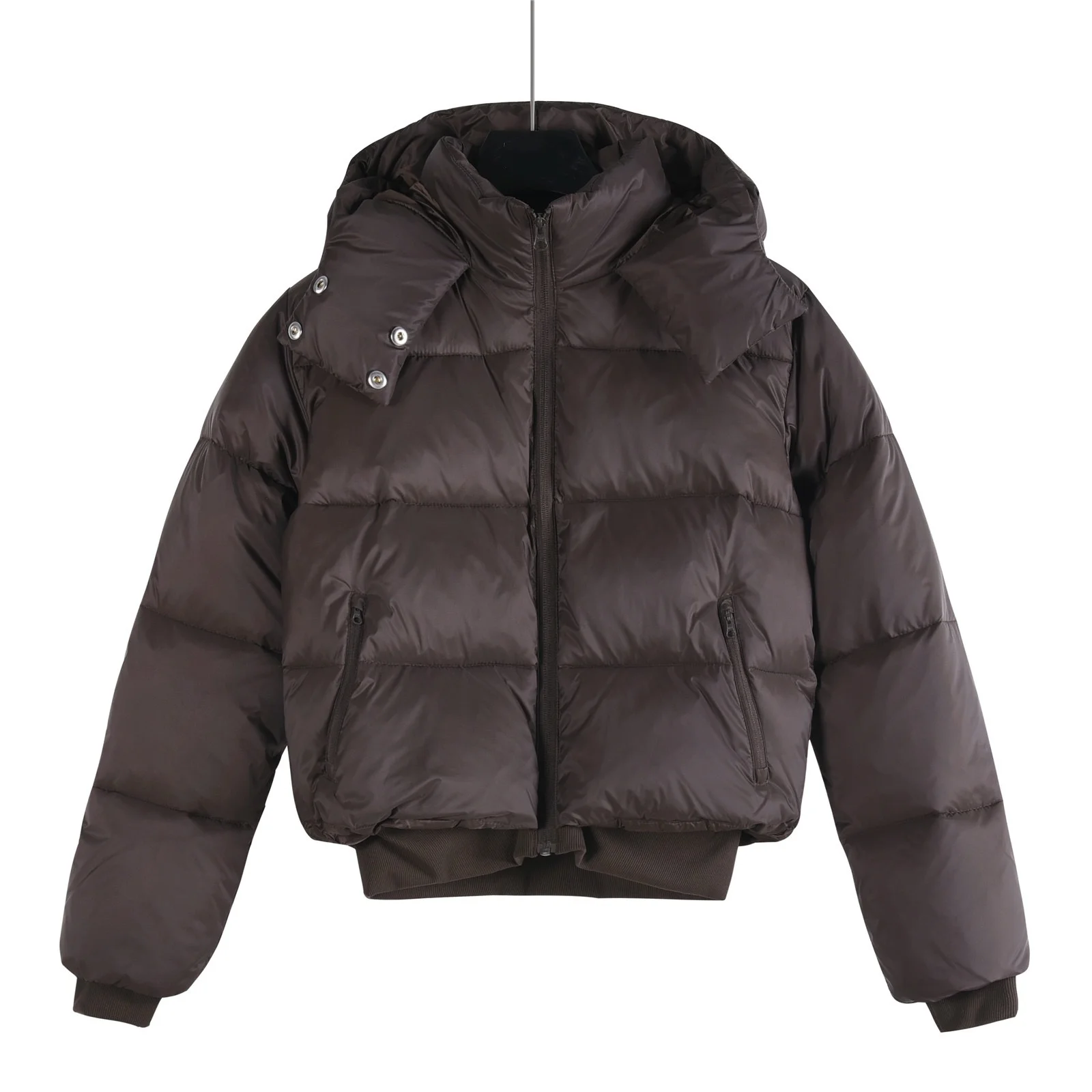 2025 neue Winter frauen Kurze Kapuze Unten Jacke Verdickt Warme Lose Outdoor Sport Mantel