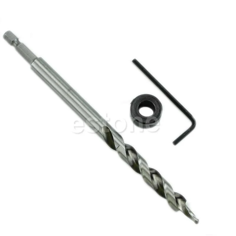 A2UD 1/4" Twist Step Drill Bit Set for Kreg Pocket Hole Drill Jig Guide 3/8" New