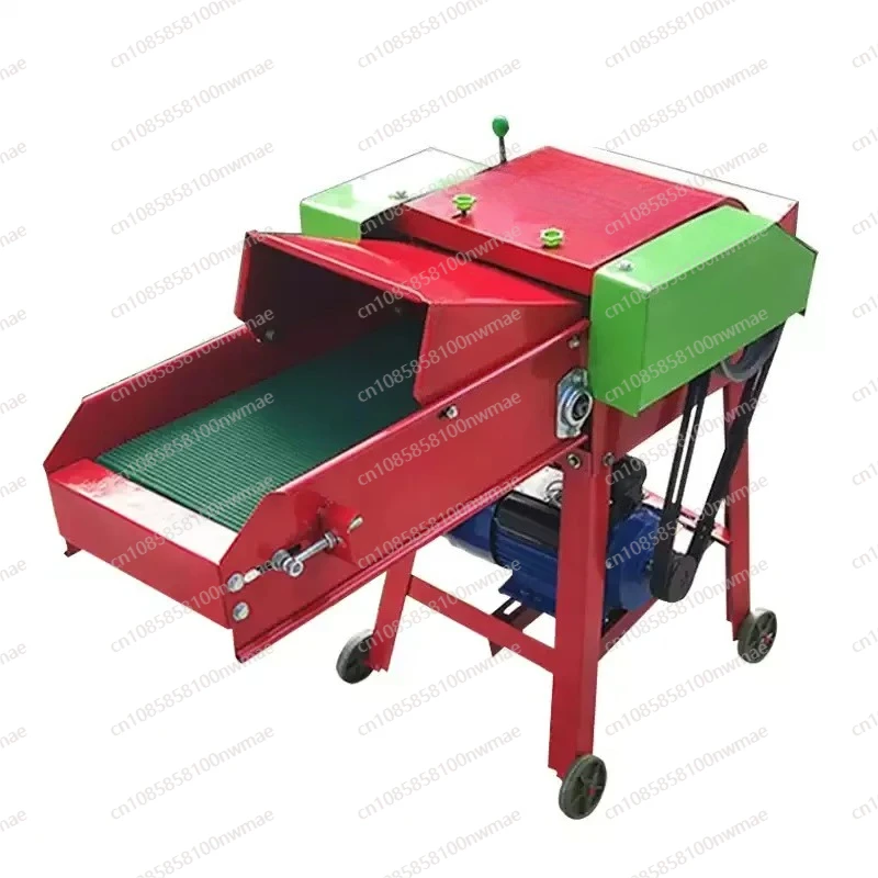 6-Blade Automatic Feeding Grass Cutter 3KW Electric Corn Straw Crusher for Cow Sheep Farming