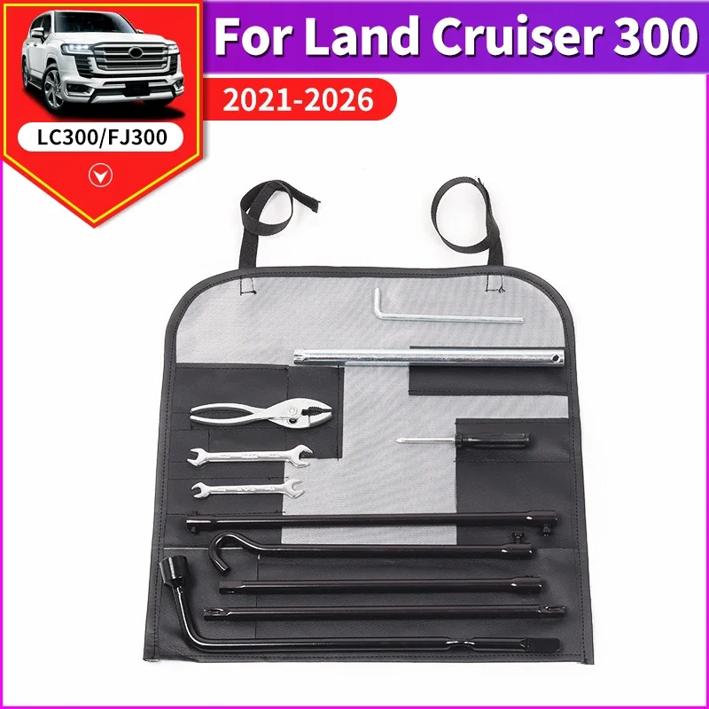 

For Toyota land cruiser LC300 300 2021-2025 Tool Kit Portable Roadside Emergency Automotive Repair Tool Standard Accessories