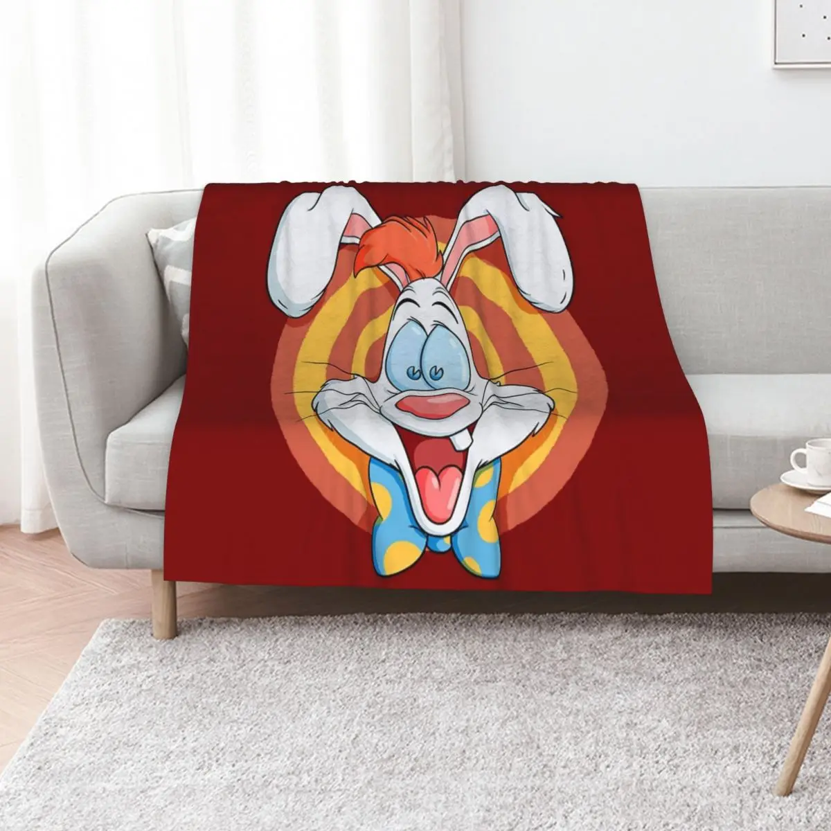 Roger Rabbit Throw Blanket Spring Fall Cozy Throw Blanket for Couch