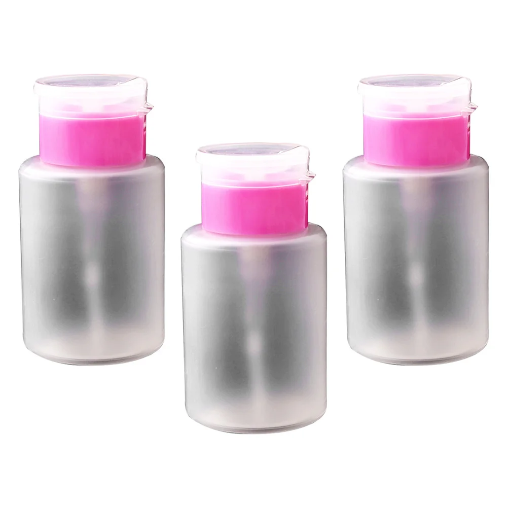 3 قطعة 150 مللي قفل الكحول الصحافة زجاجة قابلة لإعادة الاستخدام مضخة بلاستيكية موزع لمزيل طلاء الأظافر مزيل ماكياج تخزين السائل #1
