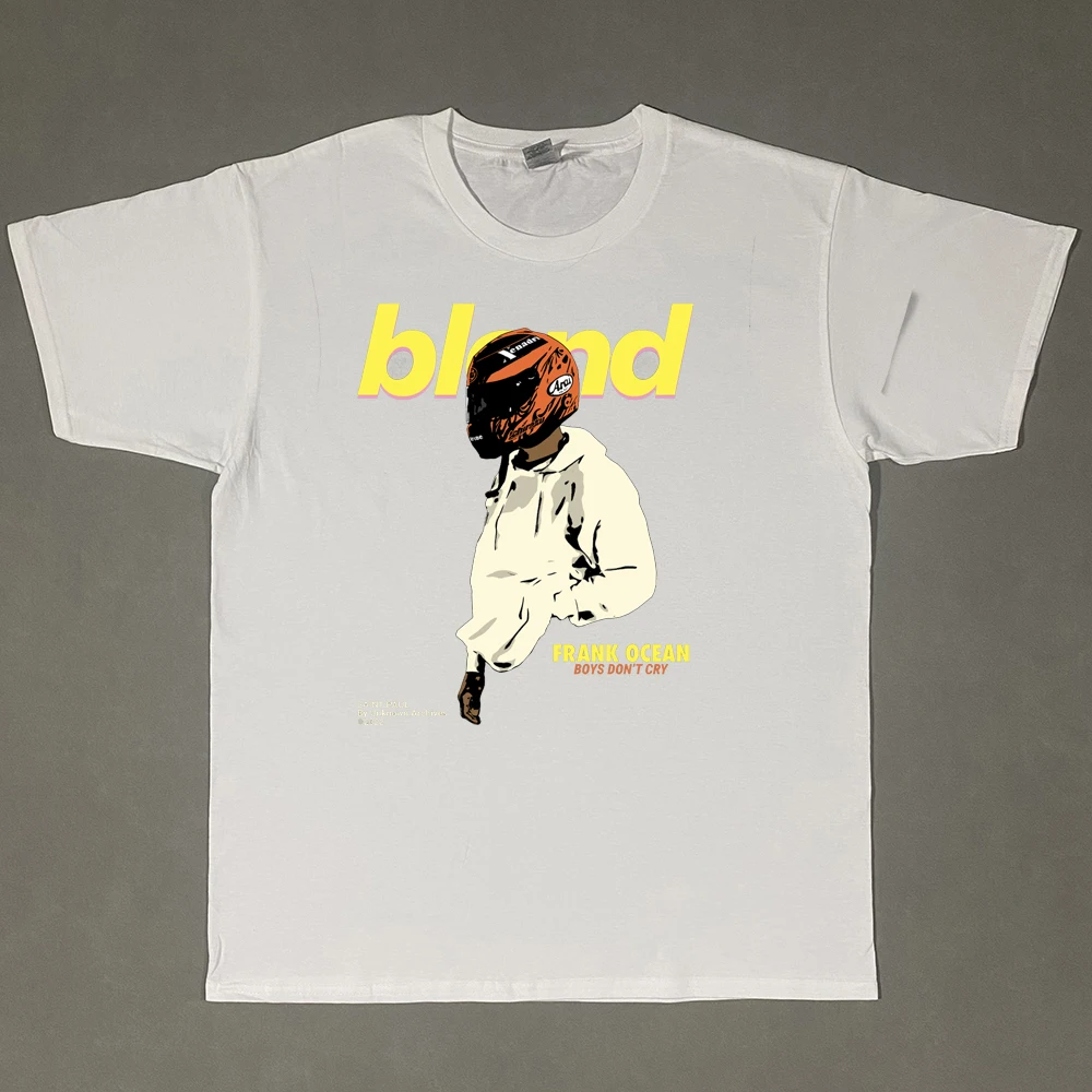 Vintage Frank Ocean Blond T Shirt Men Street Fashion Hip Hop Pop Music Singer R&B T Shirt Pure Cotton Women Summer Tees Tops