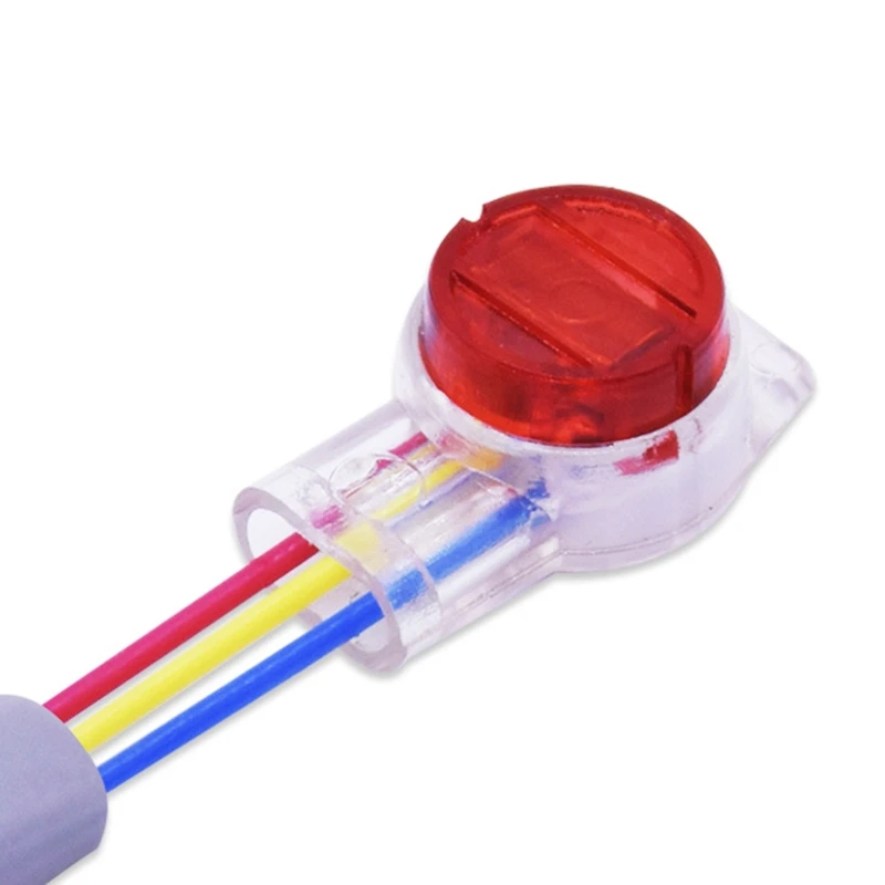 Telephone Cord Terminal Red Clear Crimp Connection Terminals K3 Connector Dropshipping