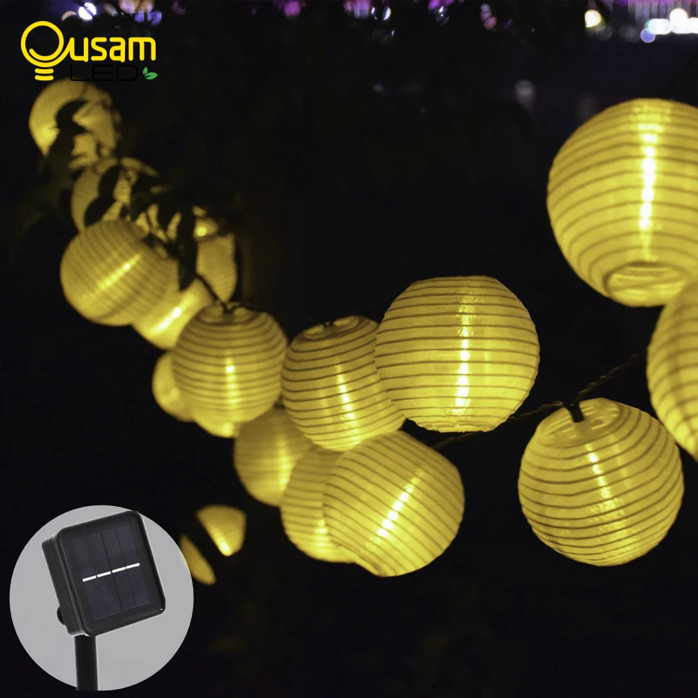 Solar Lamp For Garden Decoration Wedding Garland Solar String Lights Lantern LED Solar Garden Light Party Holiday Fairy Lights