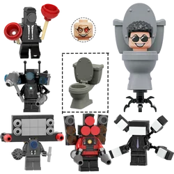 2024 New Skibidi Toilet Men vs. Monitor Building Blocks Super Titan TV Man Sound Man Children's Toy Birthday Building Block Gift