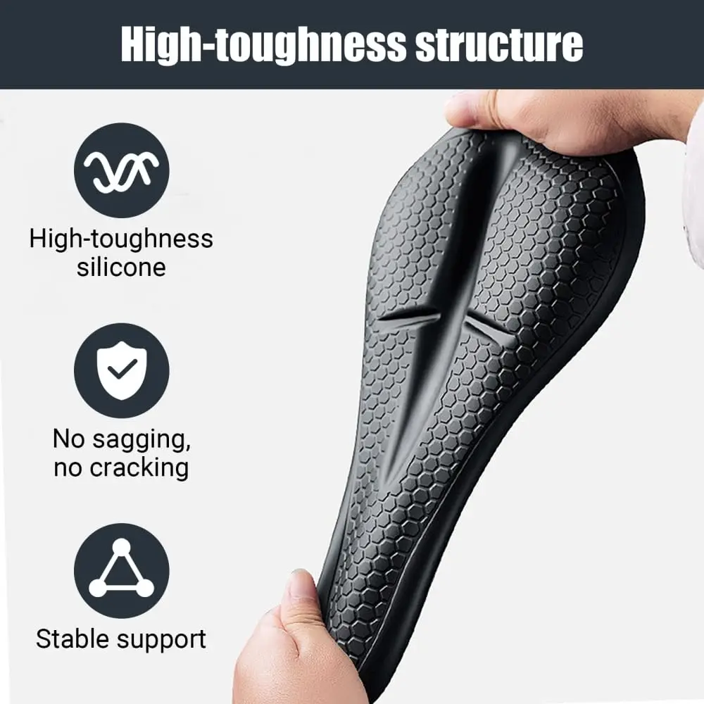 Silicone Bike Saddle Seat Cover Anti Slip Bicycle Saddle Cover Soft MTB Bike Seat Cushion Pad Cycling Shock-absorbent Saddle Mat