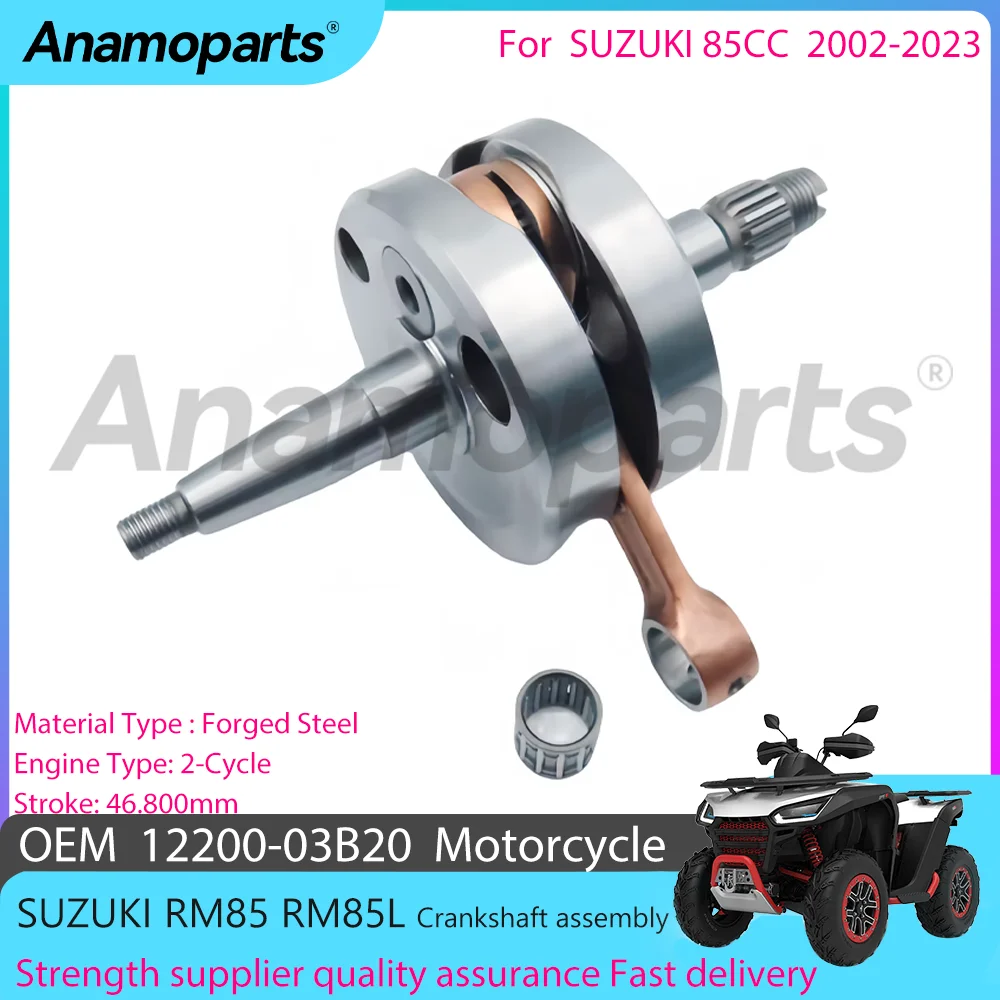 Motorcycle engine Crankshaft assembly parts fits for 2002-2023 SUZUKI RM85 RM85L RM 85 RM 85L 85CC 12200-03B20