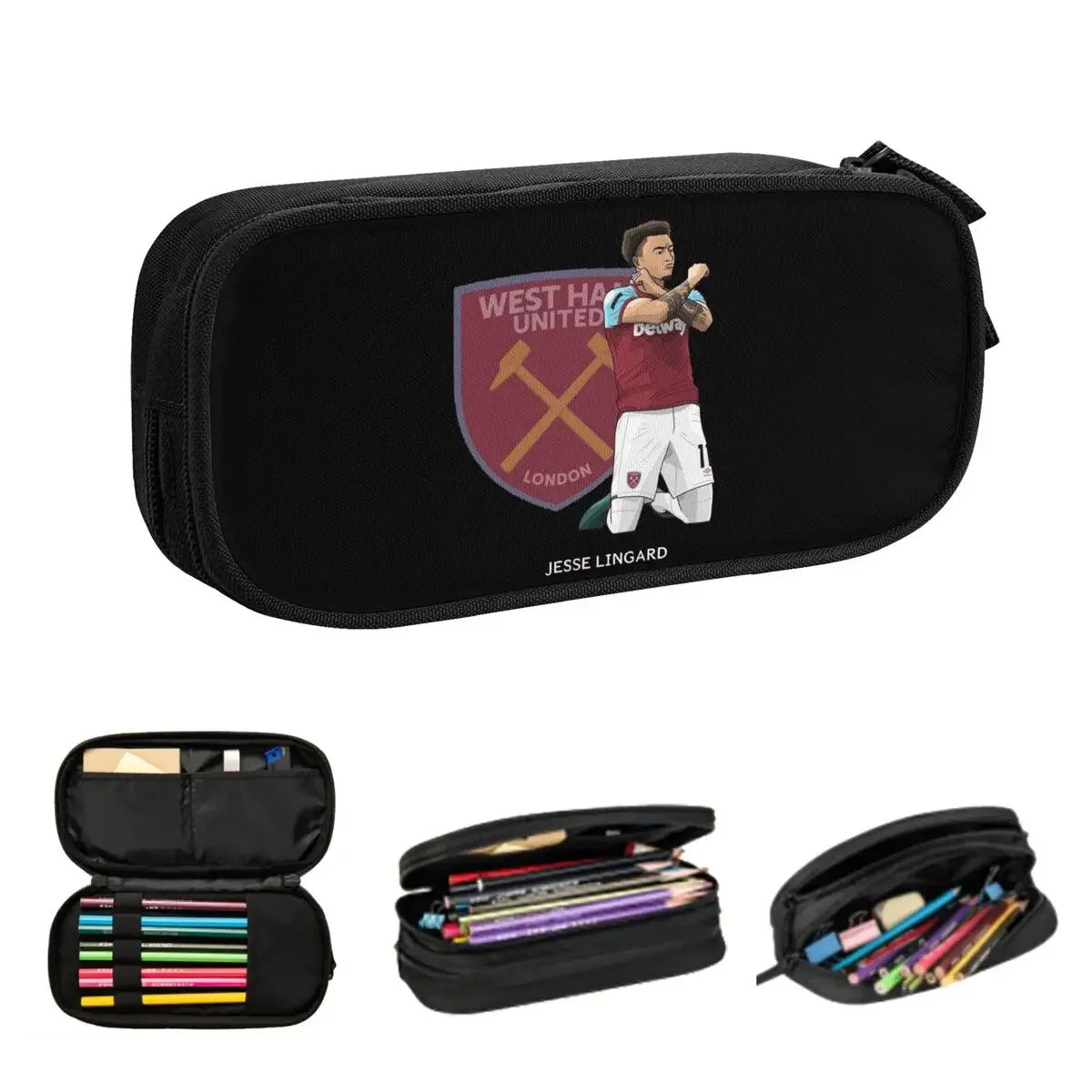 

West Ham Irons Pencil Cases for Student Gifts Pen Box Pencil Bag Large Storage Pencil Pouch Storage Stationery Supplies