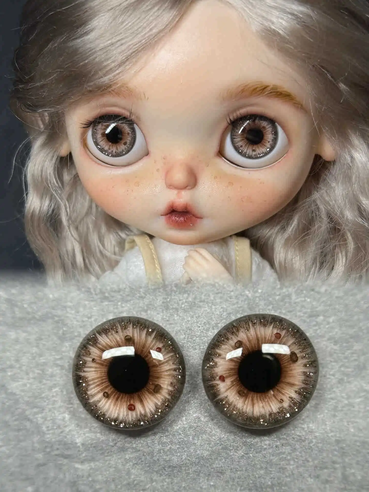 Yestary 14Mm Blythe Eyes Chip Bjd Pop Accessoires Voor Blythe Pop Ambachten Originele Magnetische Druppel Lijm Glas Ogen Speelgoed Meisjes Geschenken