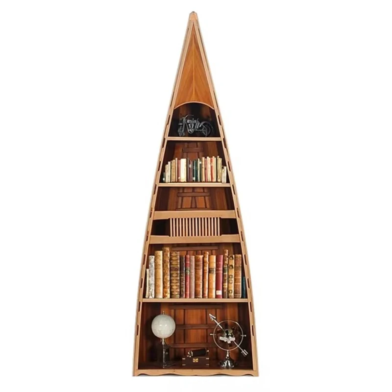 

Handmade Canoe Bookshelf Nautical Home Decor