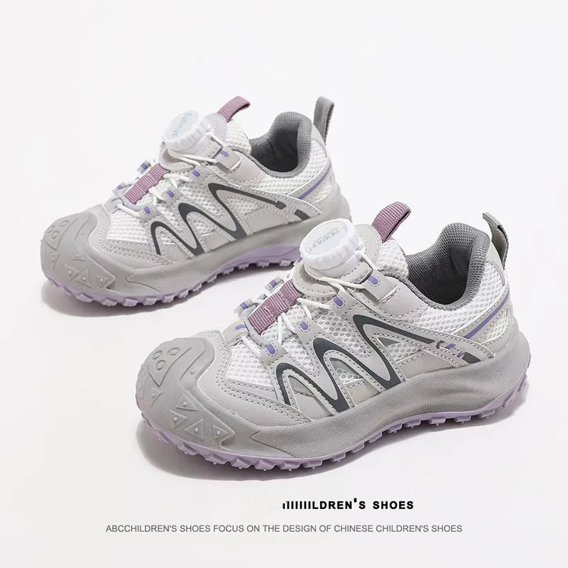 Baby Boys Girls Sneakers 2026 Spring Autumn Kids Breathable Mesh Sports Shoes Rotary Buckle Soft Sole Running Shoes