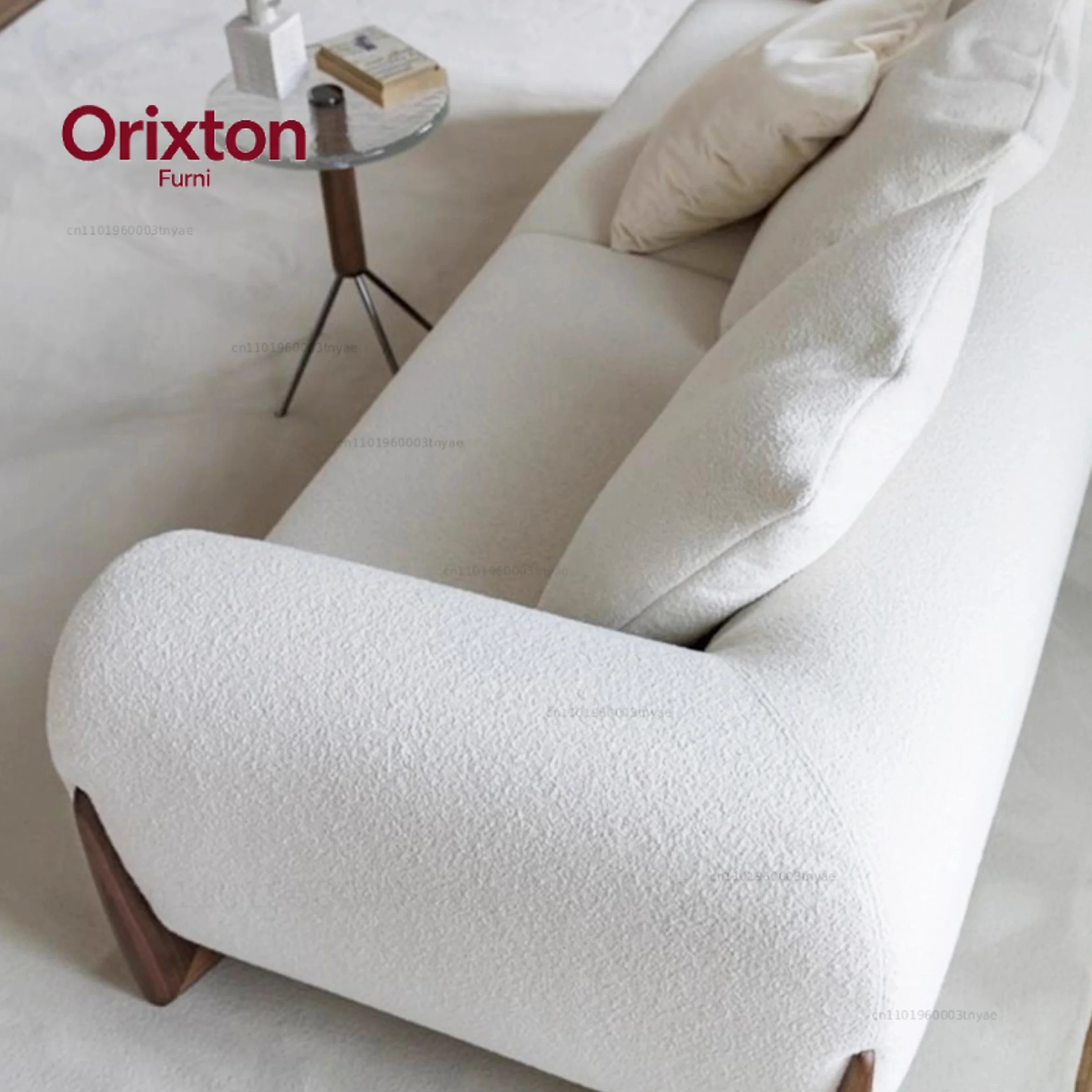 # Nordic Modern Luxury Cream White Sherpa Living Room Sofa Set Velvet Modular 3-seater Apartment Villa Hotel Leisure Sof