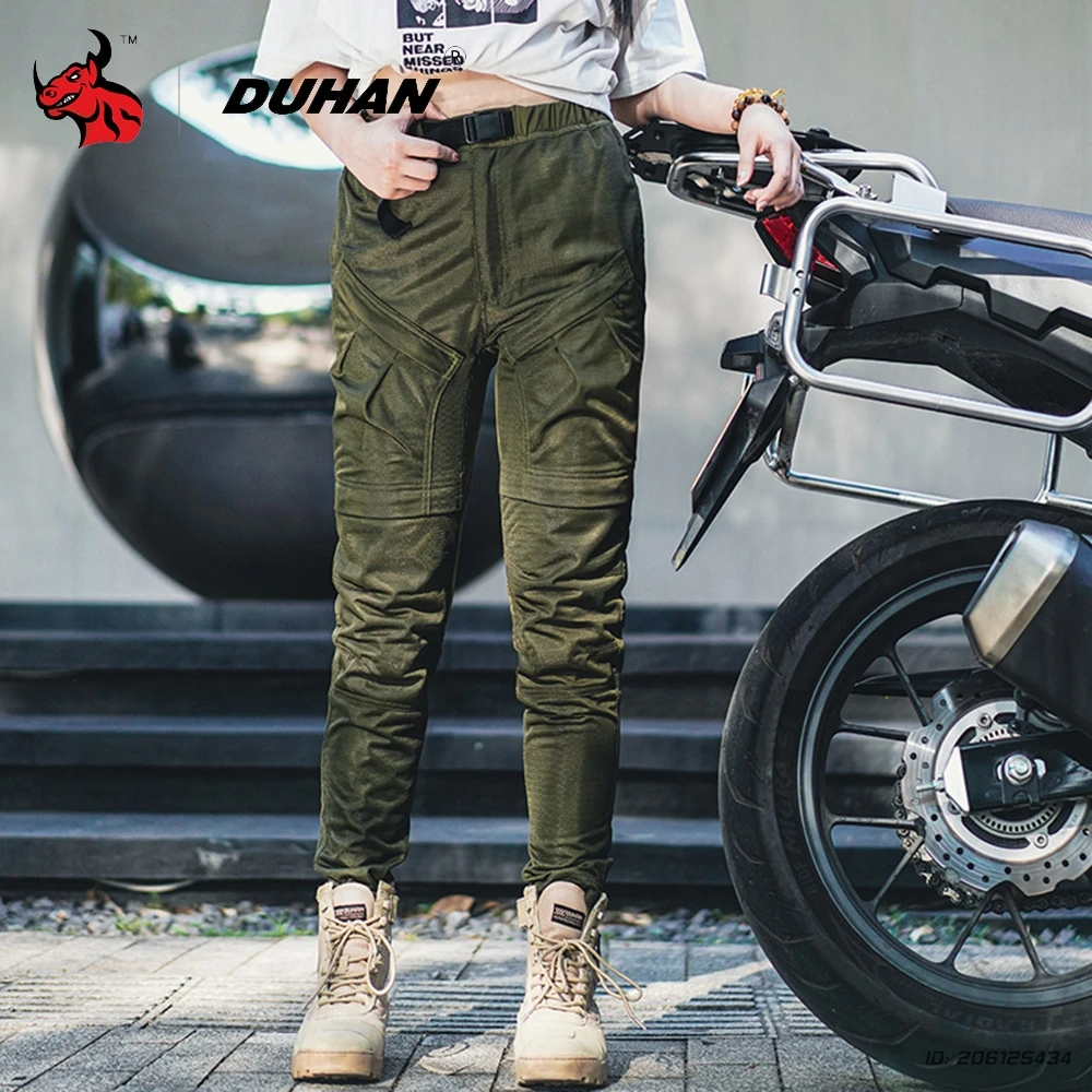 

Summer Motorcycle Black Men Women Pants Upgrade Extension Protective Gear Detachable Racing Road Rider Four Seasons Casual Pants