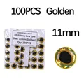 100pcs Golden 11mm