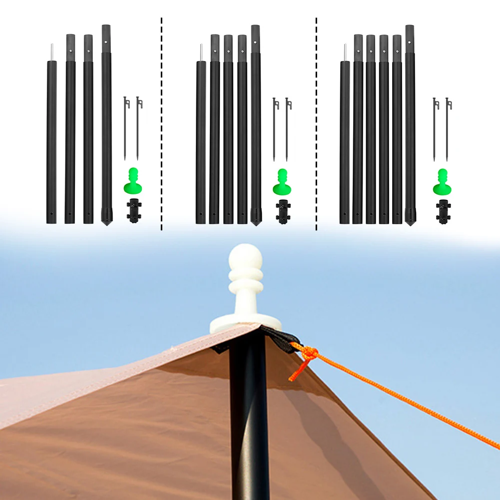

Adjustable Tent Poles Camping Canopy Poles Outdoor Camping Shelter Setup High Strength Material Multi-section Design