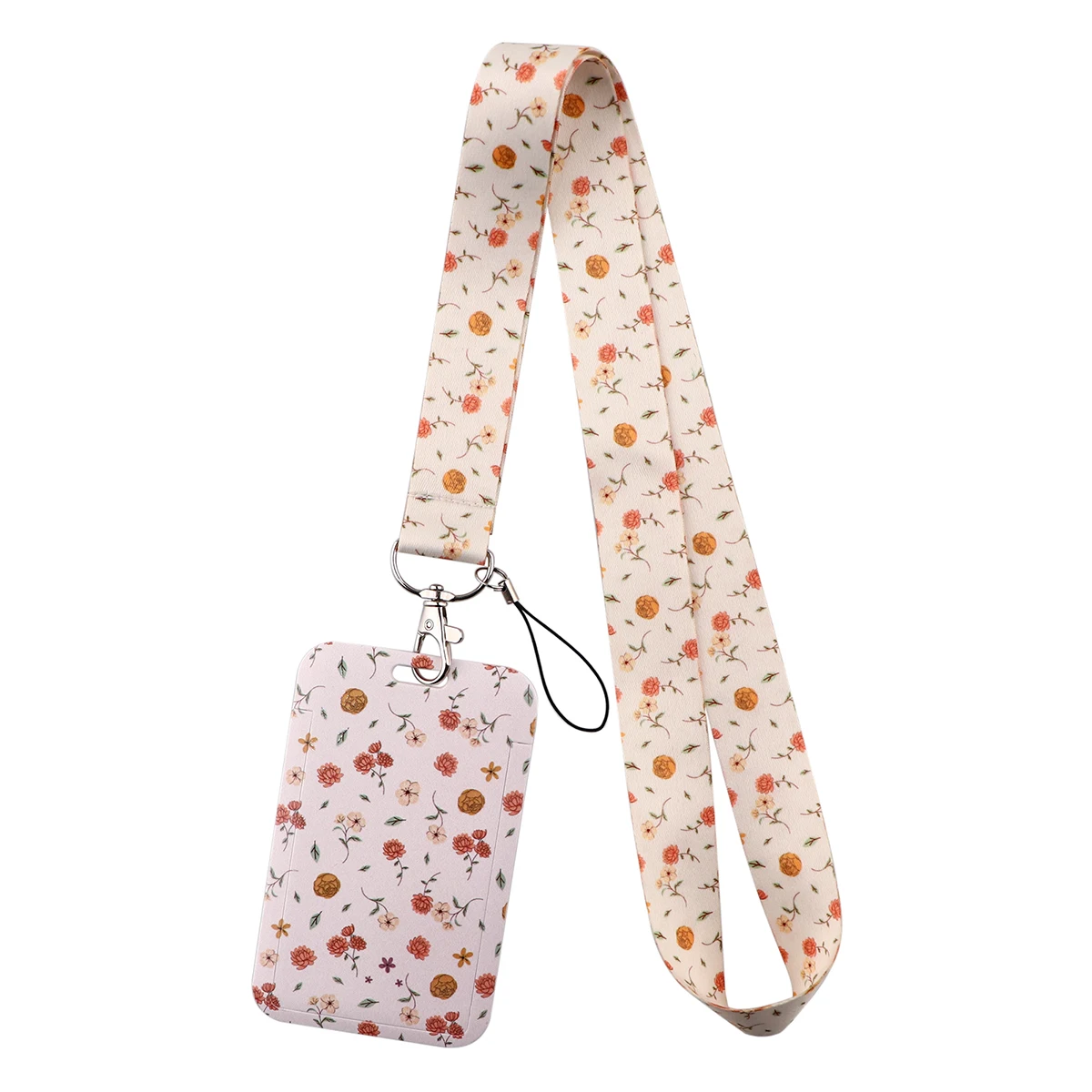 

Новый модный ремешок на шею с цветами, винтажный шнурок для ключей, удостоверения личности, USB-держатель для бейджей, подвесной шнурок «сделай сам», аксессуары для телефонов