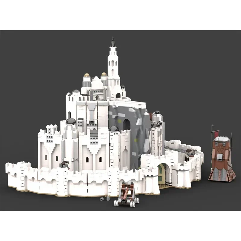 MOC-104144 Classic Movie White City Street View Building Blocks Model 4337 Parts MOC Creative Boys Kids Birthday Toy Gift