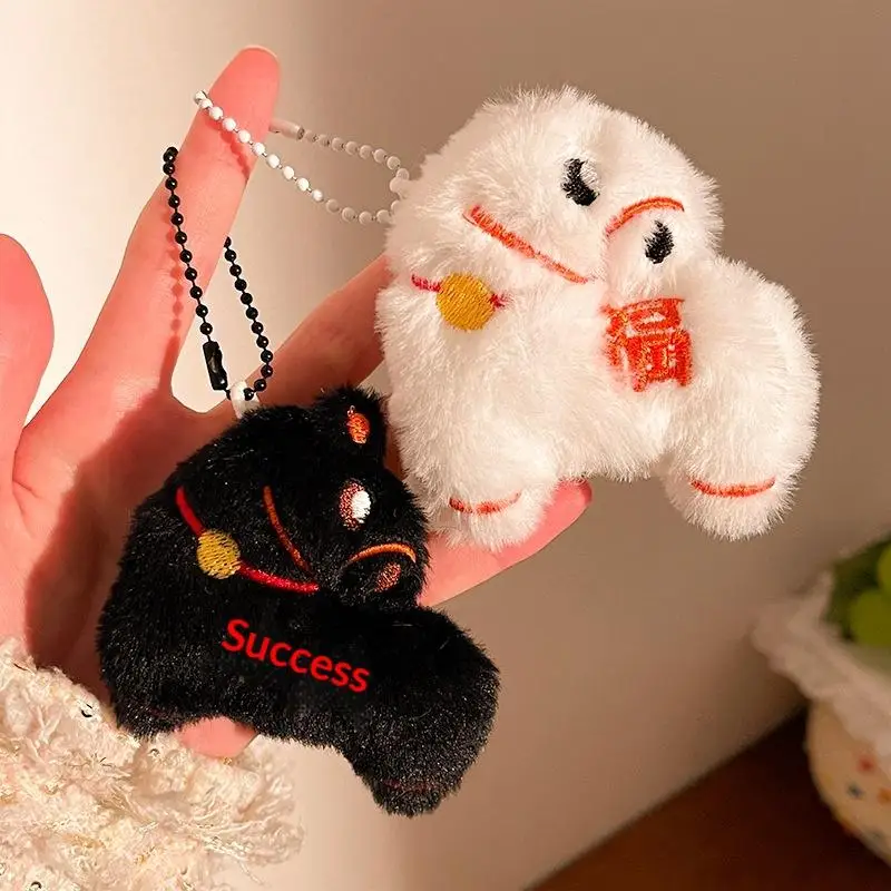 Mignon année du cheval poney mascotte en peluche poupée en peluche porte-clés pendentif sac suspendu nouvel an chinois bénédiction Souvenir cadeaux