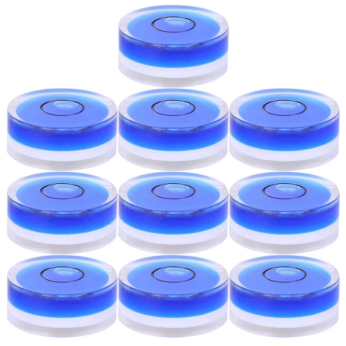 10pcs 25X10Mm Horizontal Bubble Level Acrylic Precision Leveling Tool For Picture Frame Cross-Stitch Mural Calibration Round