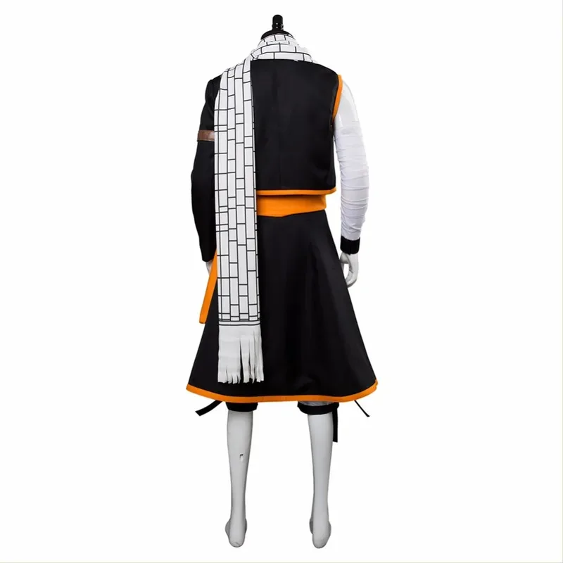 Qq34SingXeng Anime Etherious Natsu Dragneel Kostum Cosplay Syal Setelan Seragam Halloween Sesuai Pesanan