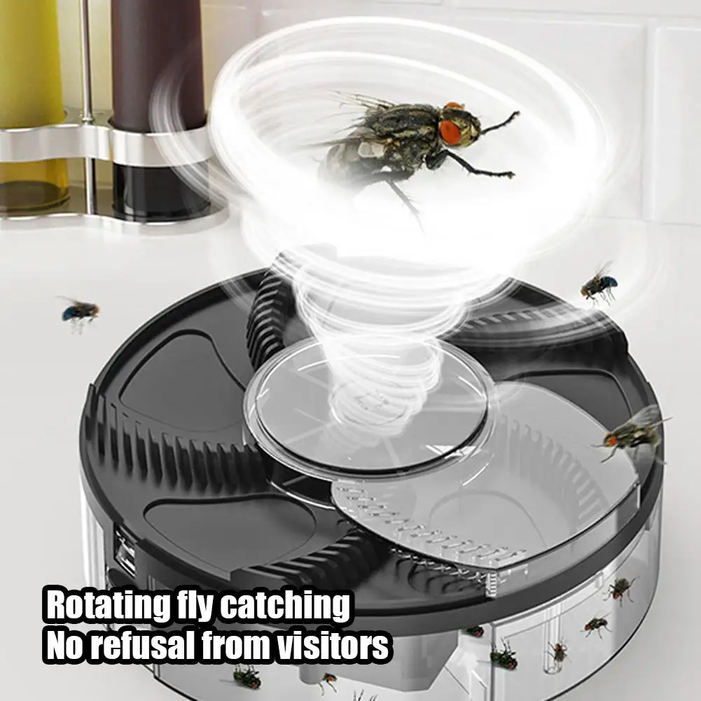 Fly Trap Super Quiet Automatic Catcher With Bait Gnat Flying Insect Trap Automatic Flycatcher For Home Kitchen Traps